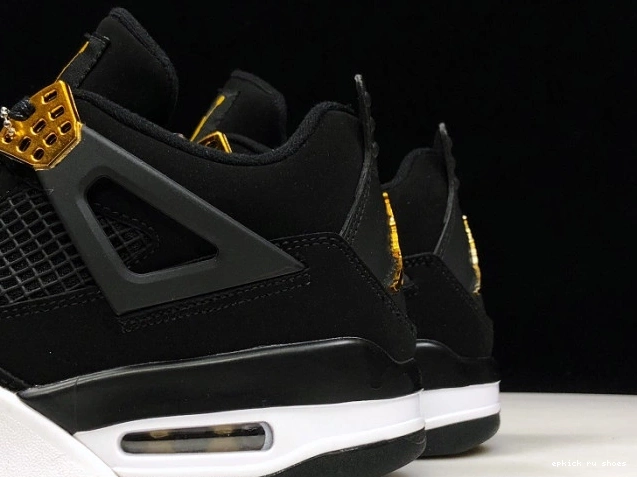 Cheap Air 308497-032 Jordan Black Gold-White 4 Metallic Royalty 0712